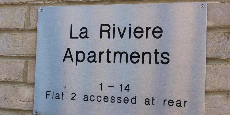 Image entitled La Riviere Sign